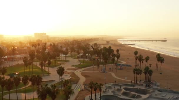 Skatepark Los Angeles Golden Hour — Vídeo de stock