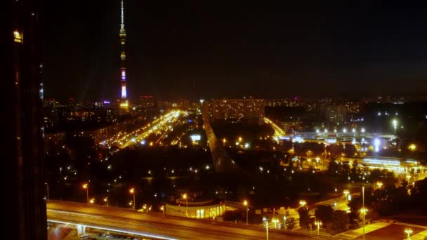 Θεαματικό Timelapse Του Κεντρικού Δρόμου Στη Μόσχα Ρωσία Όπου Βλέπουμε — Αρχείο Βίντεο