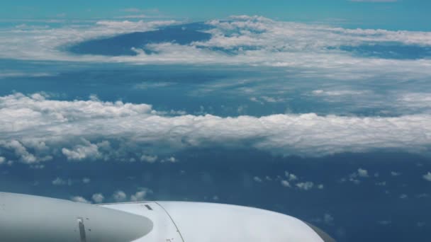 Avión Aéreo Disparó Nubes Sobre Hermosa Maui Hawaii Island Durante — Vídeos de Stock