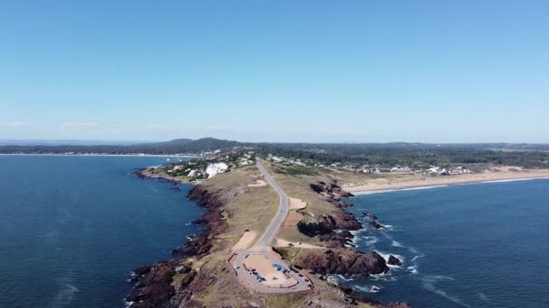 Flygfoto Över Punta Ballena Uruguay — Stockvideo