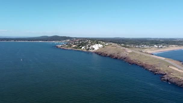 Drónra Néző Punta Ballena Uruguay — Stock videók