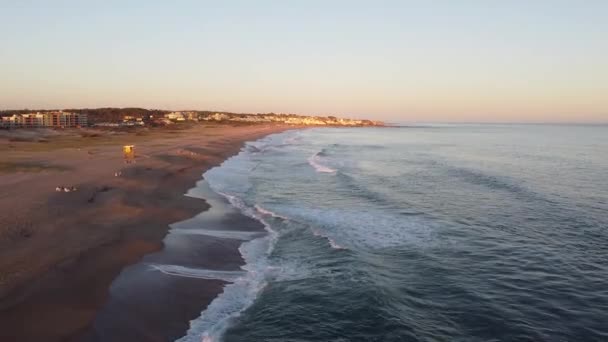Solnedgång Vid Stranden Punta Del Este Uruguay — Stockvideo