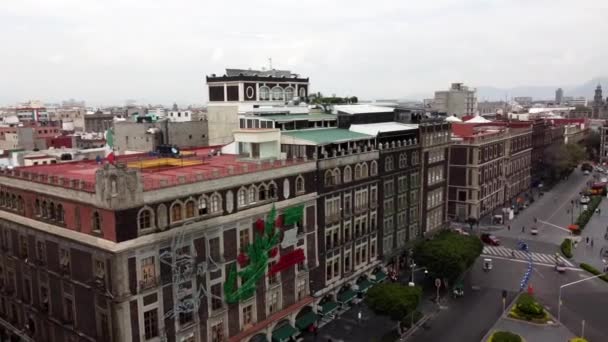 Mexico City Cdmx Teki Tarihi Merkezin Hava Görüntüsü — Stok video