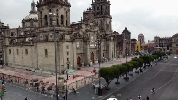 Sidovy Över Metropolitan Cathedral Mexico City — Stockvideo