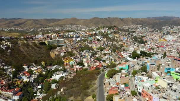 Vysoký Letecký Výhled Nad Guanajuato Mexiko — Stock video