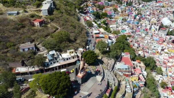 Aerial View Monument Dedicated Ppila — Stock Video