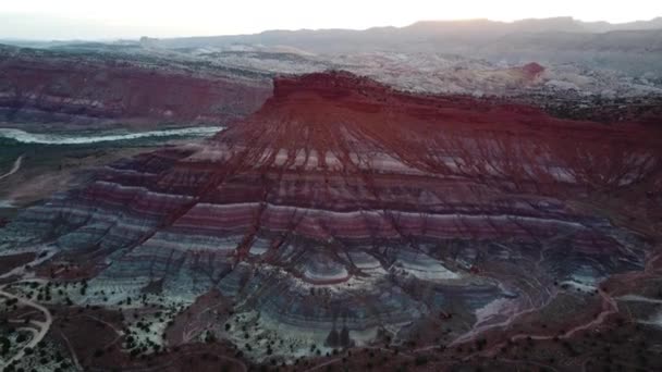 Drone Disparo Una Montaña Piedra Arenisca Old Paria Canyon Utah — Vídeo de stock