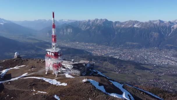 Aérien Dessus Innsbruck Autriche Patscherkofel Chaîne Montagnes Tour — Video