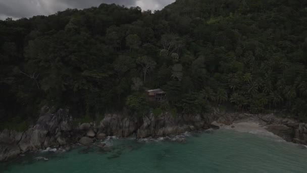 Океанский Дом Пляже Свободы Таиланде — стоковое видео