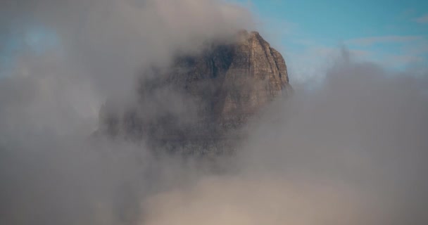 Time Lapse Clouds Inversion Peak Glacier National Park Montana Stany — Wideo stockowe