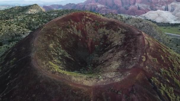 Foto Perto Cratera Vulcão Santa Clara Snow Canyon State Park — Vídeo de Stock