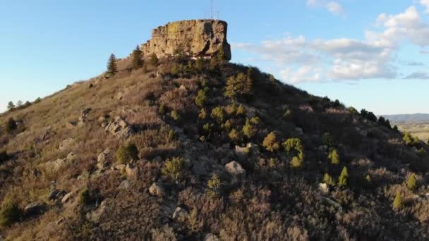 Drone Πλάνα Του Όμορφου Castle Rock Colorado Αυτό Υλικό Ανεβαίνει — Αρχείο Βίντεο