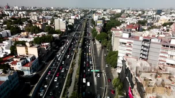 Vue Aérienne Avenue Principale Mexique Pendant Pandémie — Video