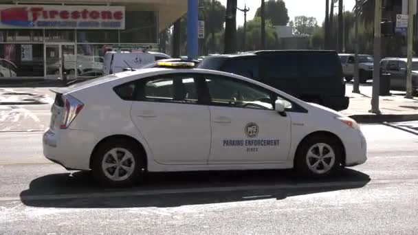 Staden Los Angeles Parkeringsövervakning — Stockvideo