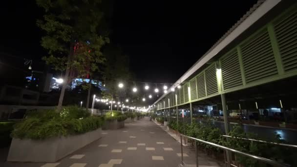 Mover Sobre Sia Boey Parque Arqueológico Por Noche Decorado Con — Vídeos de Stock