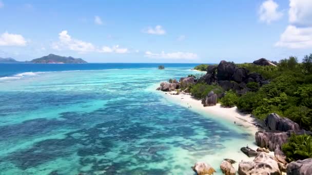 Seychelles Digue Rocks Aerial Drone28 Mp4 — Video