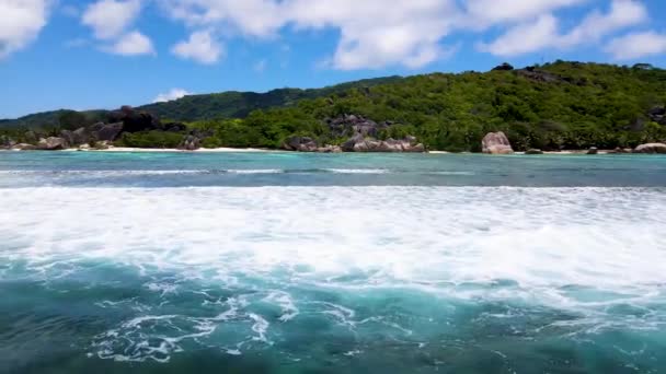 Seychelles Digue Rocas Drono Aéreo23 Mp4 — Vídeos de Stock
