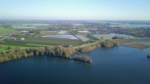 Drohnenaufnahme Der Typischen Landschaft Den Niederlanden Europa — Stockvideo