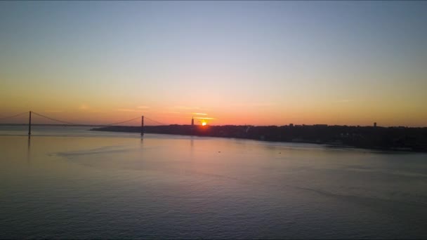 Increíble Vista Aérea Del Amanecer Con Grandes Colores — Vídeo de stock