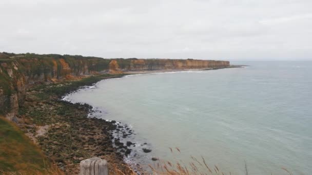 View Cliffs Normandy Landings June 1944 World War Day View — 비디오