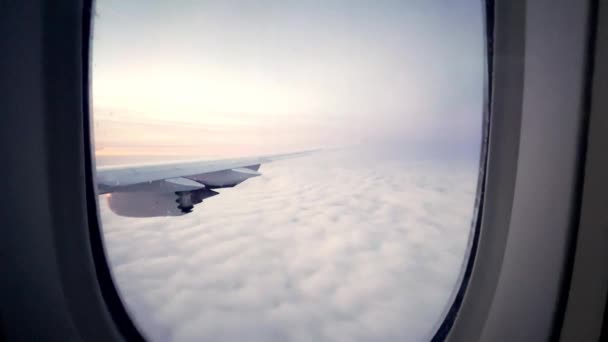 Lever Coucher Soleil Antenne 747 Fenêtre Plane — Video