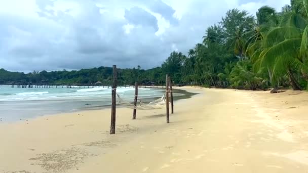 Ponte Madeira Bang Bao Praia Koh Kood Ilha Trat Tailândia — Vídeo de Stock