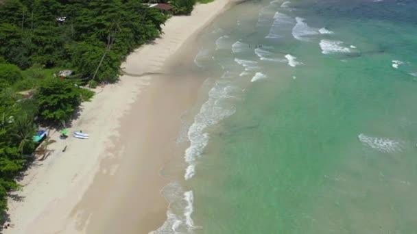 Αεροφωτογραφία Του Lonely Beach Στο Koh Chang Τρατ Ταϊλάνδη Νοτιοανατολική — Αρχείο Βίντεο