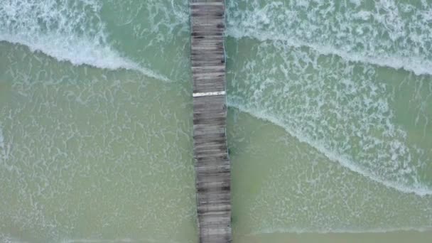 Bang Bao Beach Wooden Pier Koh Kood Trat Thailand South — 图库视频影像