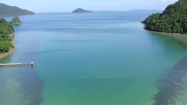 Vista Aérea Koh Ngam Koh Chang Trat Tailândia Sudeste Ásia — Vídeo de Stock