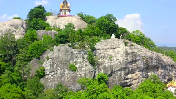 Вид Воздуха Ват Пхра Пхуттачай Сарабури Таиланд Юго Восточная Азия — стоковое видео