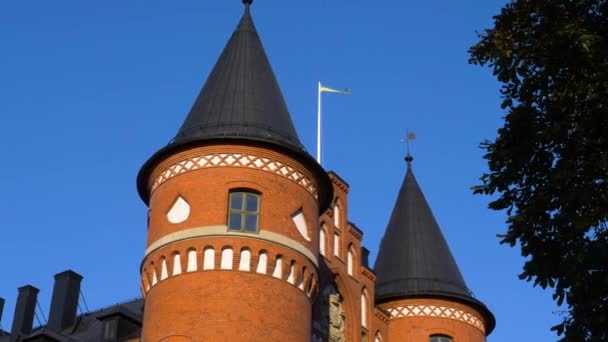 Göteborg Daki Kviberg Askeri Kışla Kuleleri Ağır Çekim — Stok video