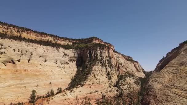 Zion National Park Utah Usa Flygfoto Över Sandstone Mesa Och — Stockvideo