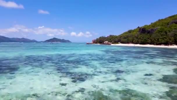 Seychelles Digue Rocas Aéreas Drone54 Mp4 — Vídeos de Stock
