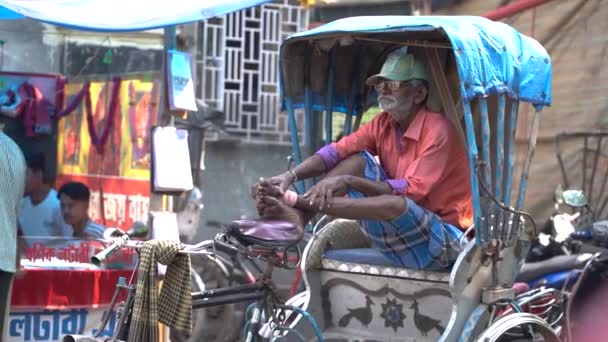 Povero Vecchio Autista Risciò India Disoccupazione Dopo Covid Nessuno Con — Video Stock