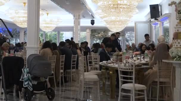 Una Escena Gastronómica Rodada Por Profesionales Restaurante — Vídeo de stock