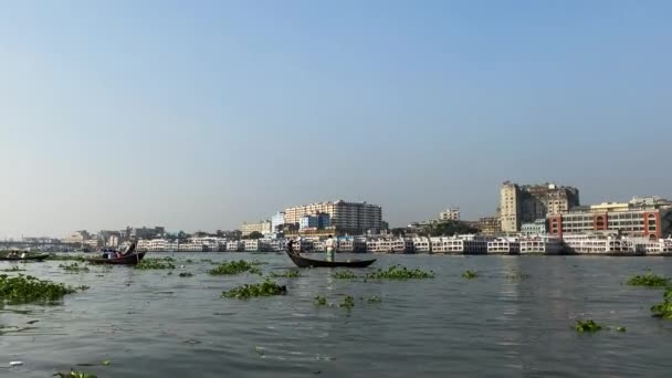 Vista Uma Tarde Agradável Partir Margem Rio Daca Com Vista — Vídeo de Stock