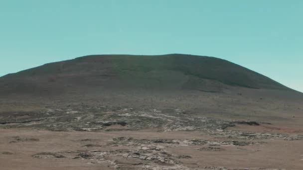 Марсианская Вулканическая Гора Пустыне Беспилотник — стоковое видео
