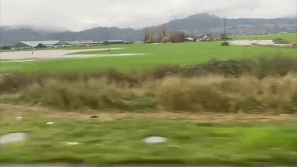 Abbotsford Vancouver Översvämningar Översvämningarna Har Drabbat British Columbia Tiotusentals Människor — Stockvideo