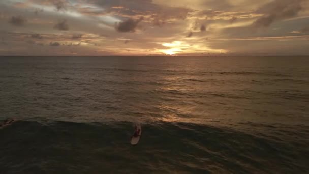 Schöner Sonnenuntergang Strand Von Karon Thailnad — Stockvideo