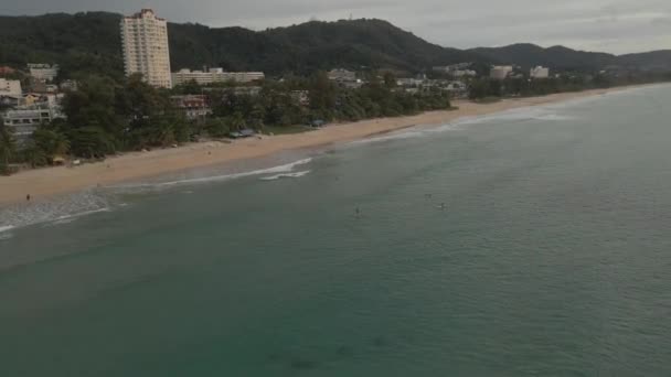 Praia Karon Tailândia Durante Pôr Sol — Vídeo de Stock