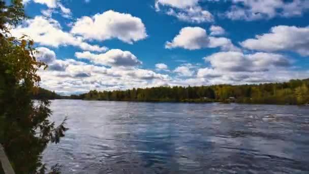 Timelapse Flod Stor Remoux Quebec — Stockvideo