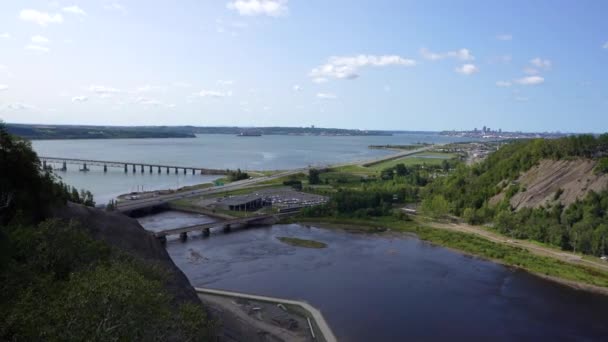 Quebec Város Időeltolódása Montmorency Ből Ősz — Stock videók