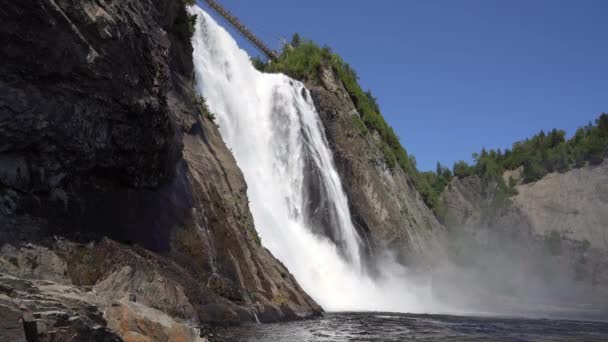 Rutschen Montmorency Fallen Quebec City — Stockvideo