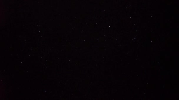 Stjärnor Utsikt Över Mörka Natten Marocko Öknen — Stockvideo