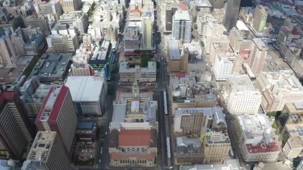 Pohled Ptačí Perspektivy Johannesburgu Modrou Oblohou — Stock video