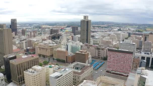 Johannesburg City Epic Done Footage Met Een Prachtig Uitzicht Stad — Stockvideo