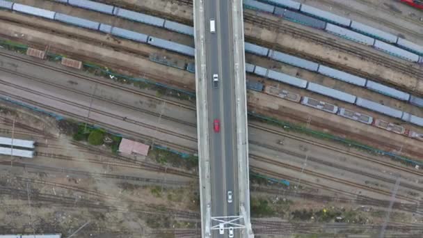 Vogelperspektive Auf Nelson Mandela Brücke Johannebsurg — Stockvideo