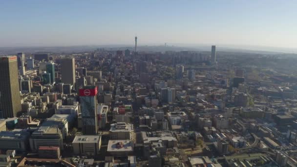 Soloppgang Johannesburg Sør Afrika Droneopptak – stockvideo