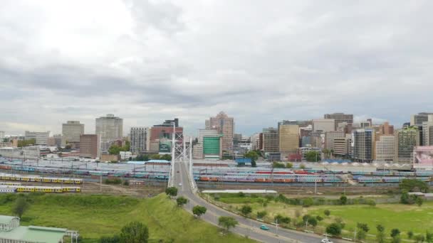 Pan Pohled Most Nelsona Mandely Johannesburgu Jižní Africe — Stock video