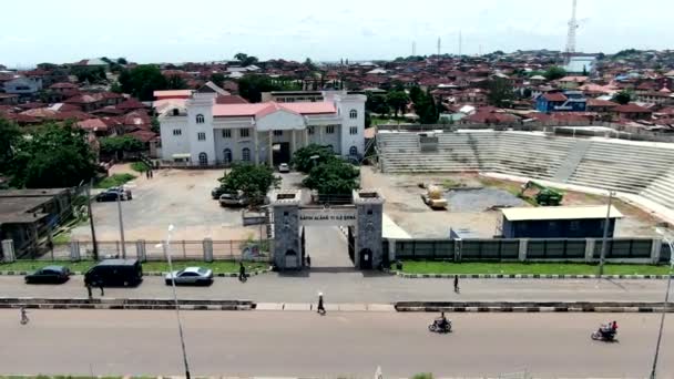 Förorten Aafin Alake Palace Staden Abeokuta Delstaten Ogun Nigeria Flygfoto — Stockvideo